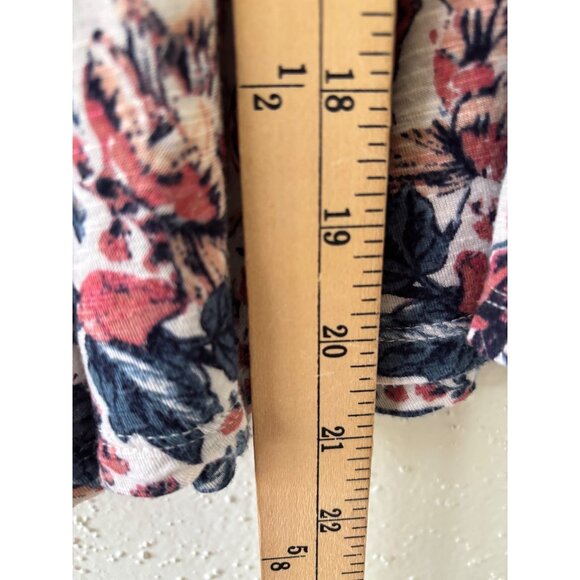 Lucky Brand High Neck Floral Long Sleeve Boho Blouse Top S - Picture 7 of 9